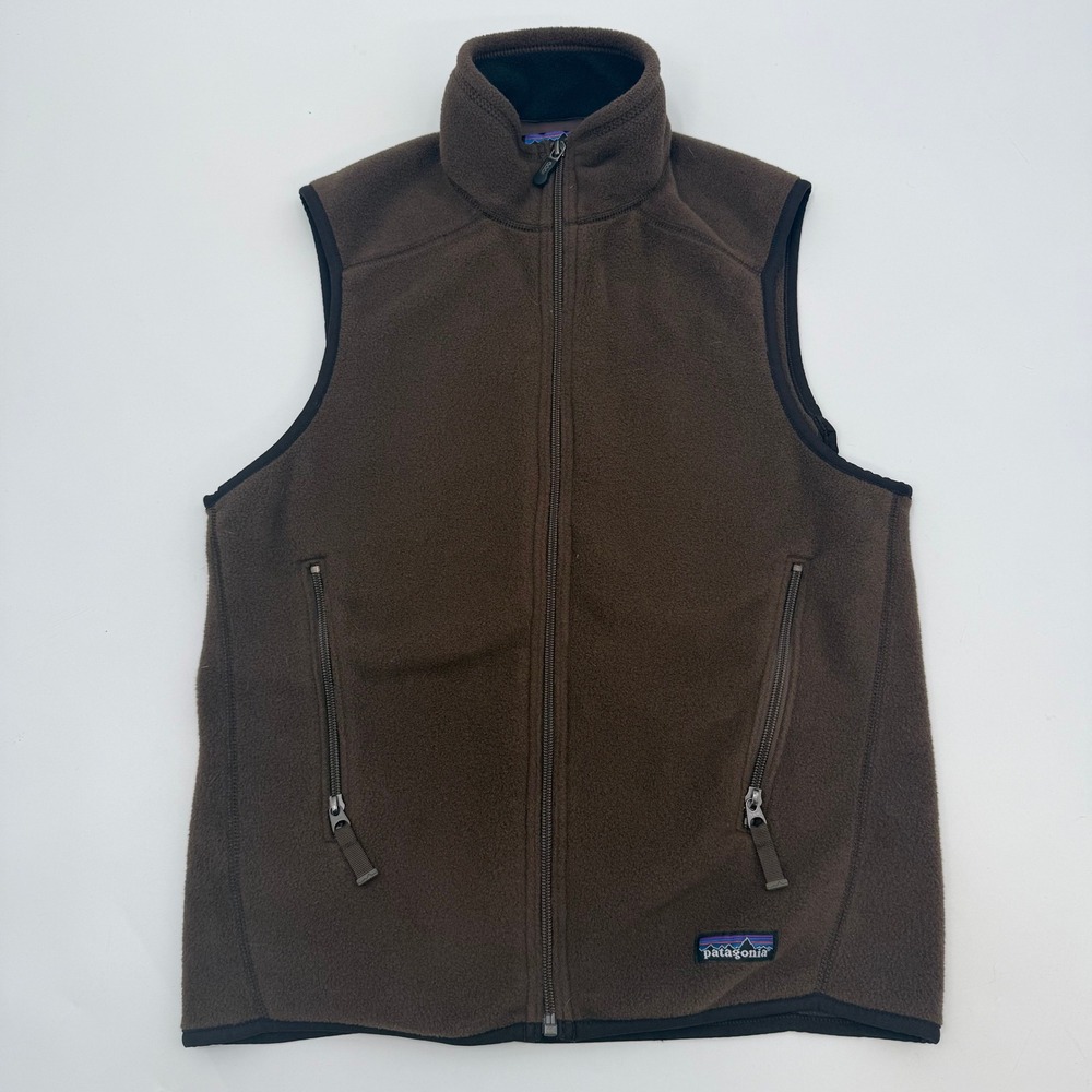 Patagonia Mens Size XS Synchilla Fleece Vest Brown Full Zip Outdoor Layer